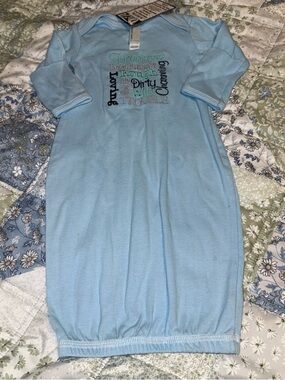 Rabbit Skins Baby Boys Size Newborn NWT New Sleeper Gown